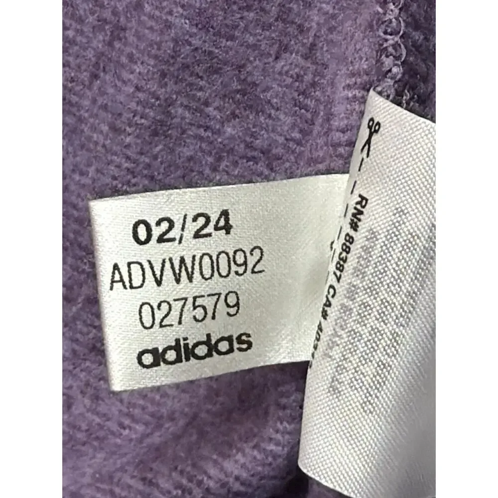 NWT Adidas Golf Heather Purple Zip Up Women's SM Fleece Jacket Performance Gear - Picture 10 of 11